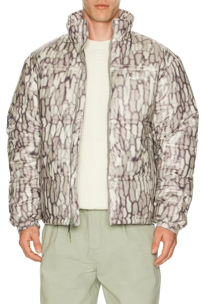 89 Warped Camo Tyvek Puffer Jacket