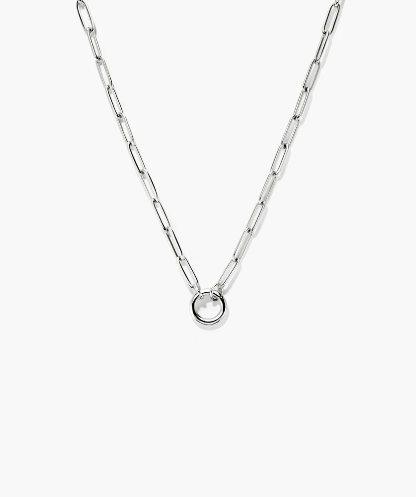 Paperclip Chain Charm Necklace