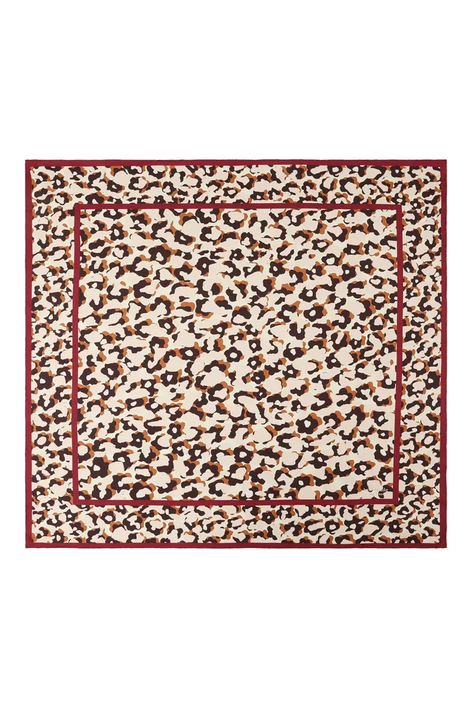 Surreal Leopard Silk Square Scarf