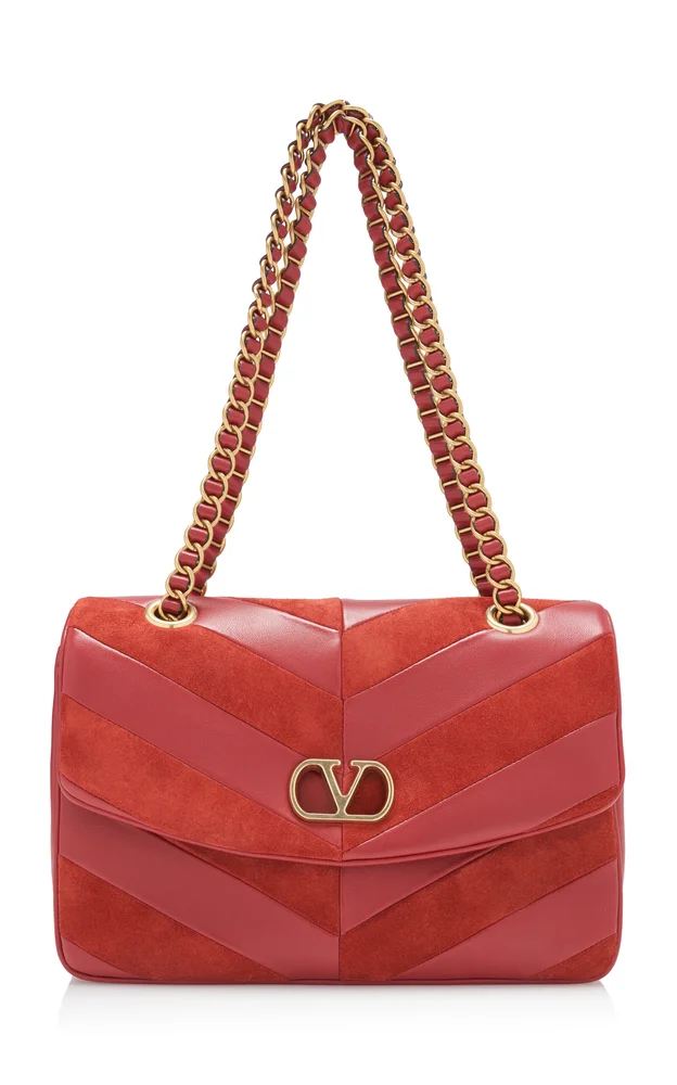 Djuna Medium Patchwork Suede Shoulder Bag