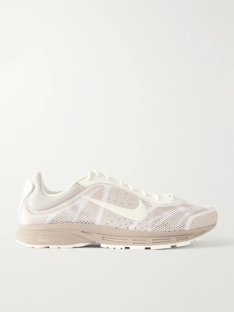 Zoom Streak 3 suede-trimmed mesh lace-up sneakers