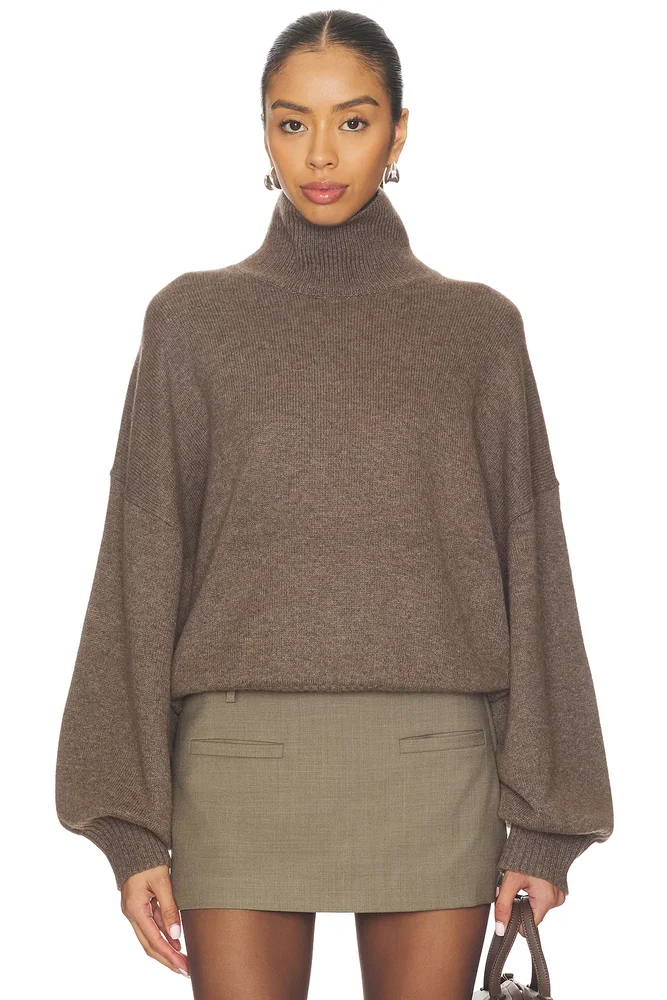 Ellara Oversized Knit Mock Neck