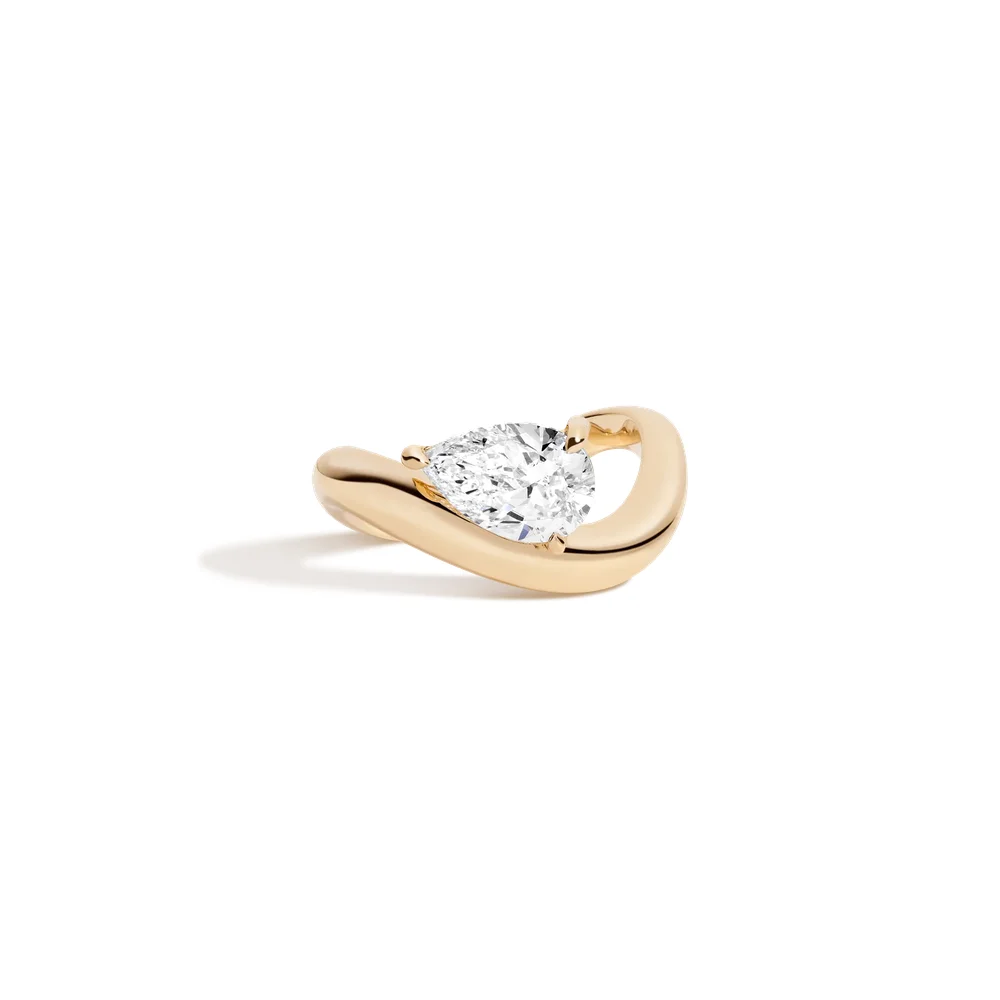 2ct Pear Lab Grown Diamond Floating Ring