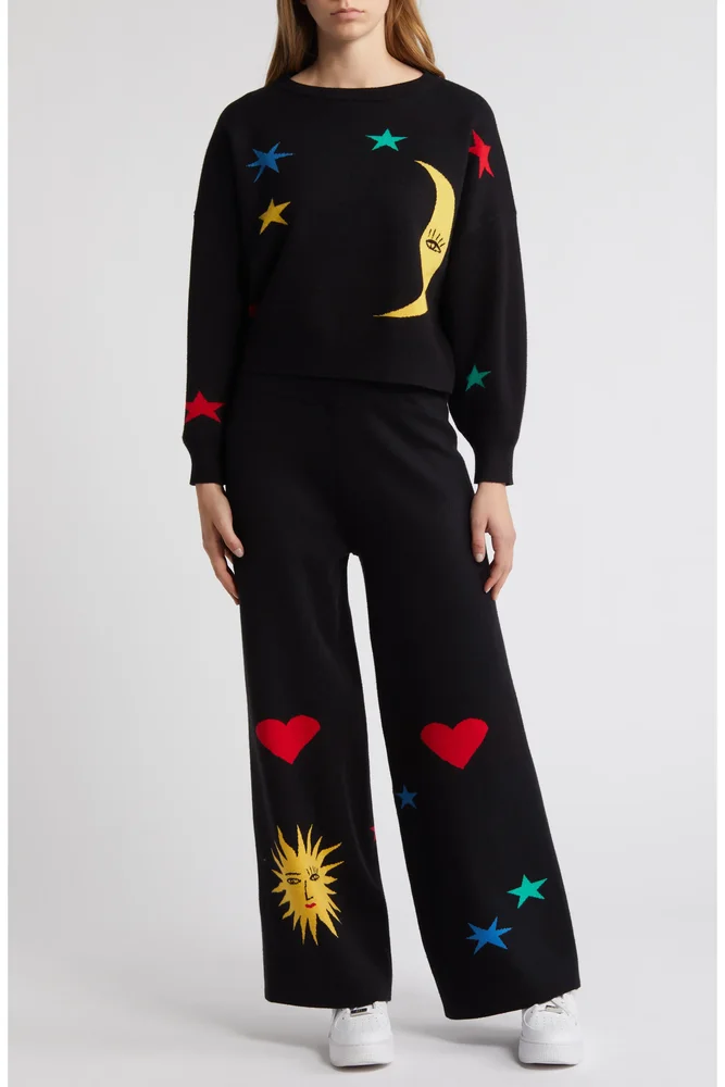 Celestial Knit Long Sleeve Sweater & Pants Set