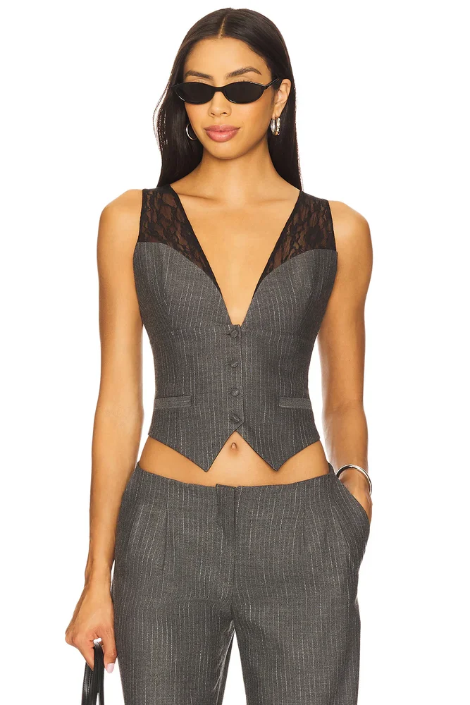 Lace Detailed Vest Top
