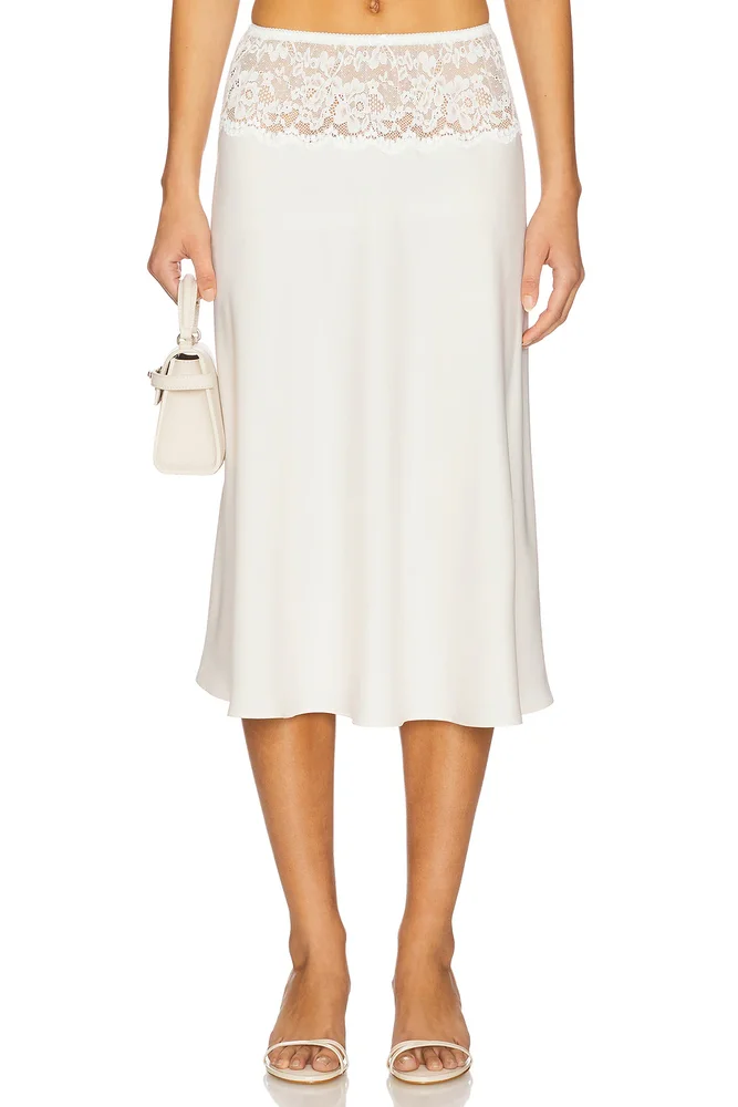 Harper Satin Midi Skirt