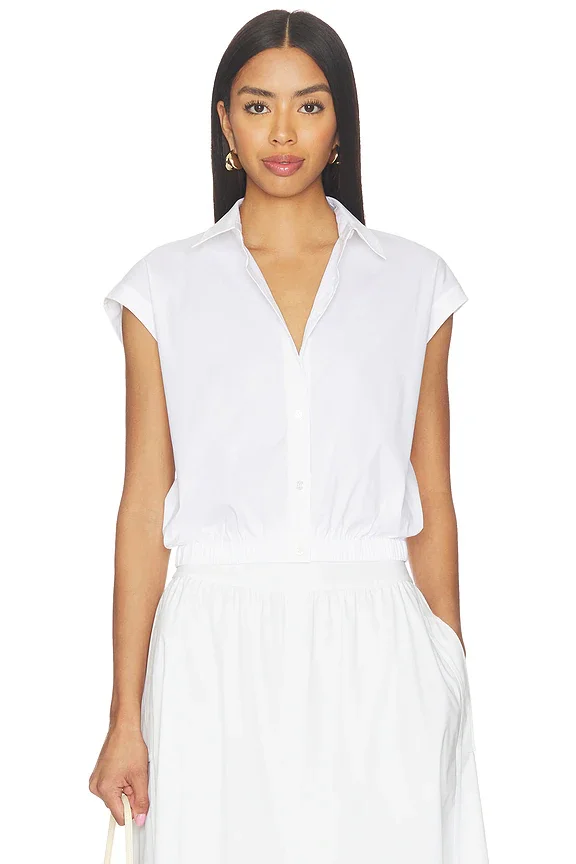 Theory Cropped Elastic Shirt