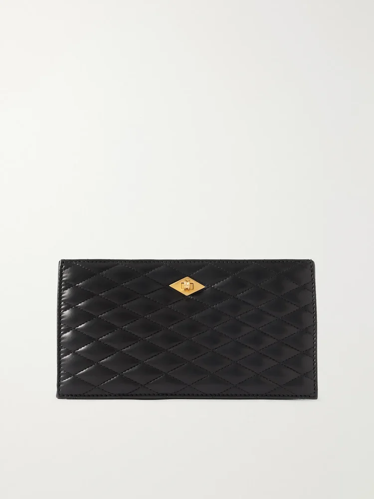 Ease quilted leather clutch