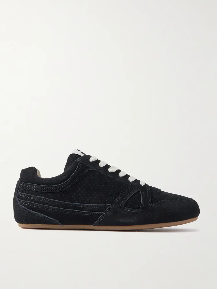 senny perforated suede sneakers