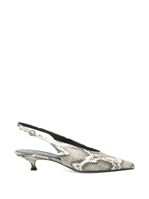 Aeyde Camila snake-print Slingback Pumps | Neutrals