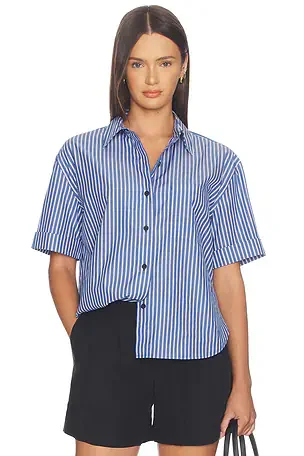 Connie Short-Sleeve Poplin Shirt