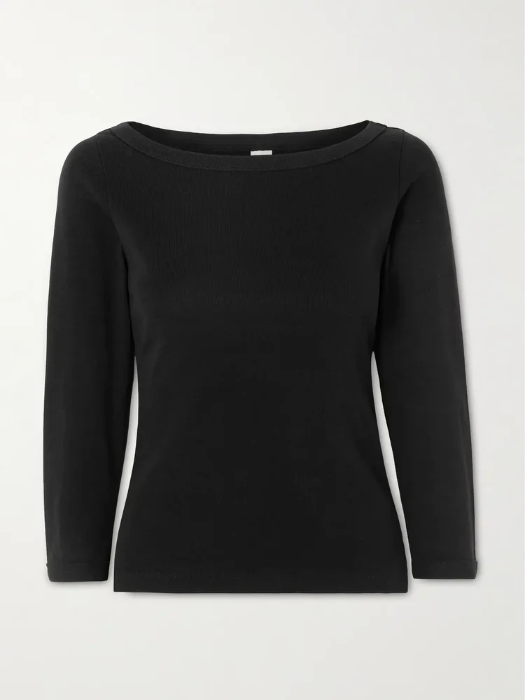 steffi ribbed organic cotton jersey t shirt