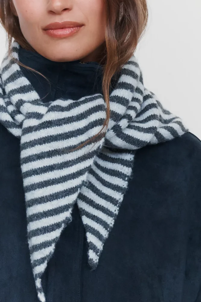 Striped Triangle Scarf