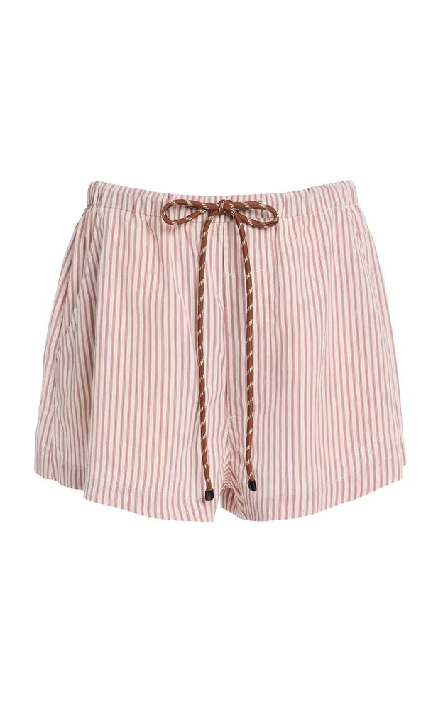 Este Striped Drawstring Shorts