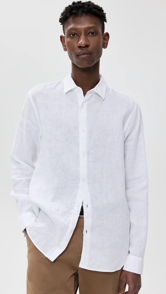 Giles Linen Button Down Shirt