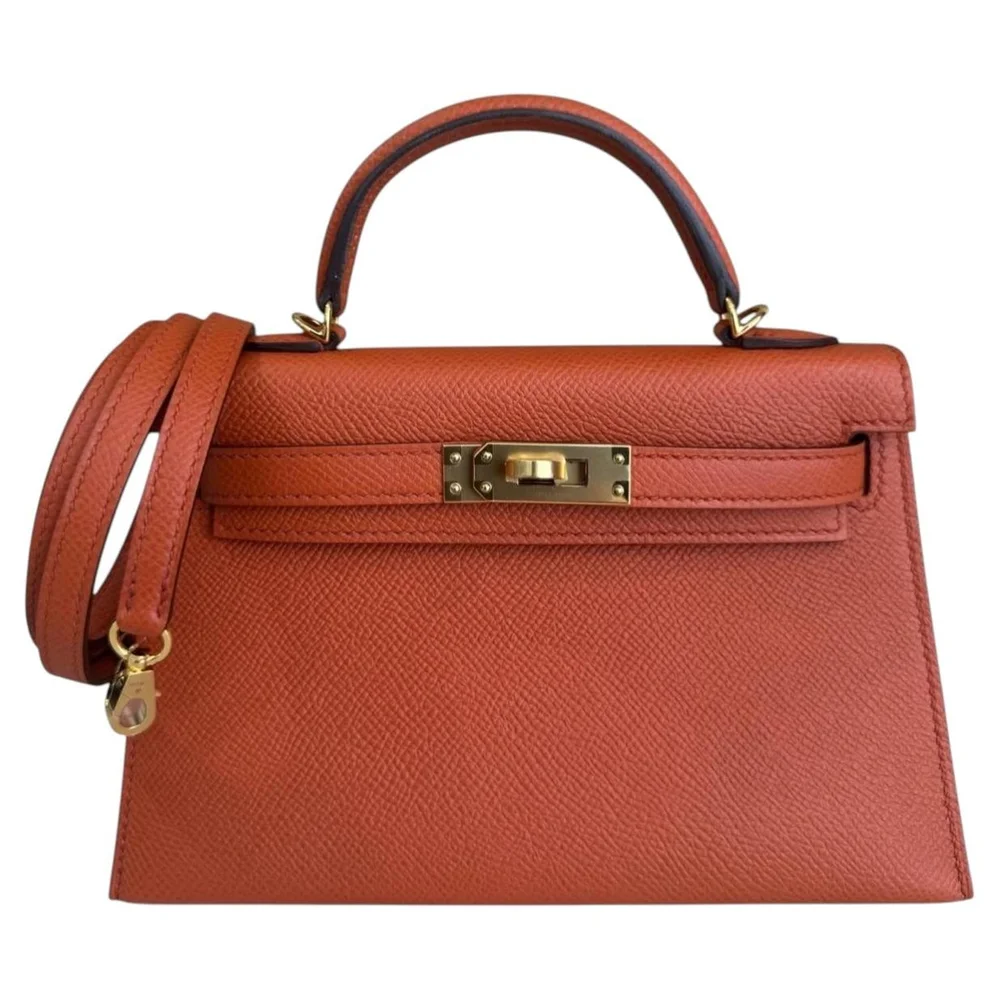 Pre-Owned Mini Kelly 20 Sellier Terre Battue Epsom, Gold Hardware