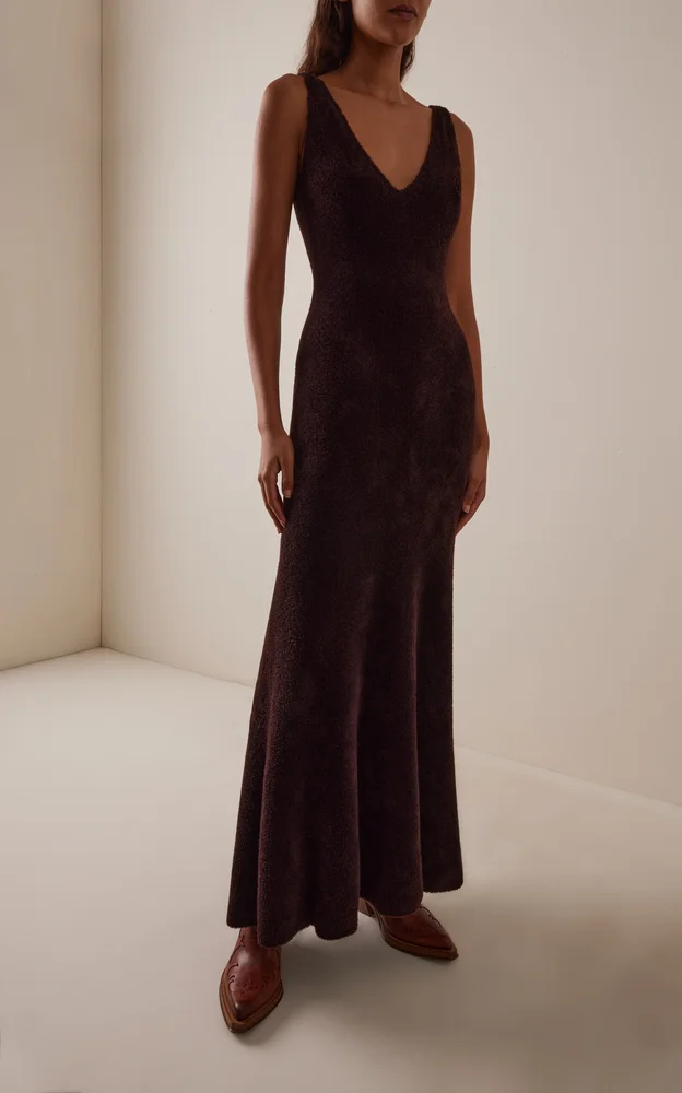 Lady Hall Cashmere-Silk Maxi Dress