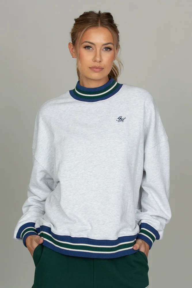 Heather Grey Prep Courtside Mock Neck