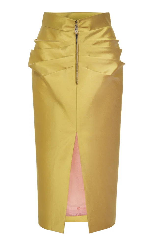 Blouse Silk Midi Skirt