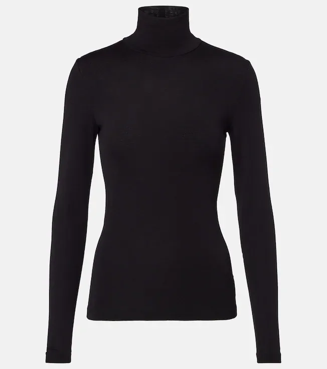 Virgin wool turtleneck sweater