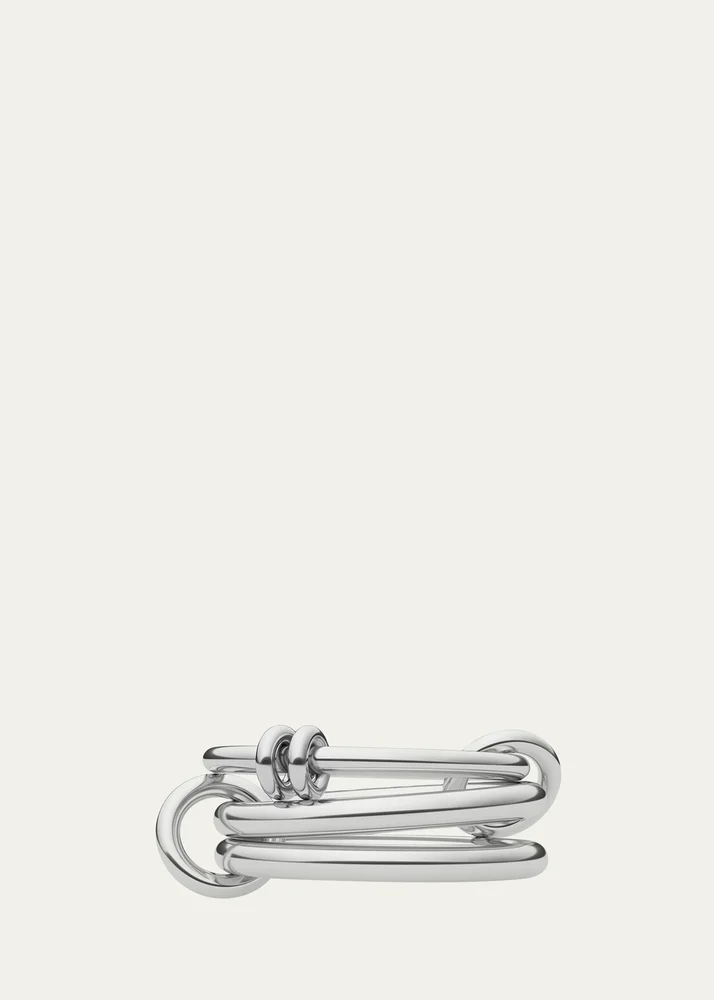 Three Link Ring with Connectors in Sterling Silver