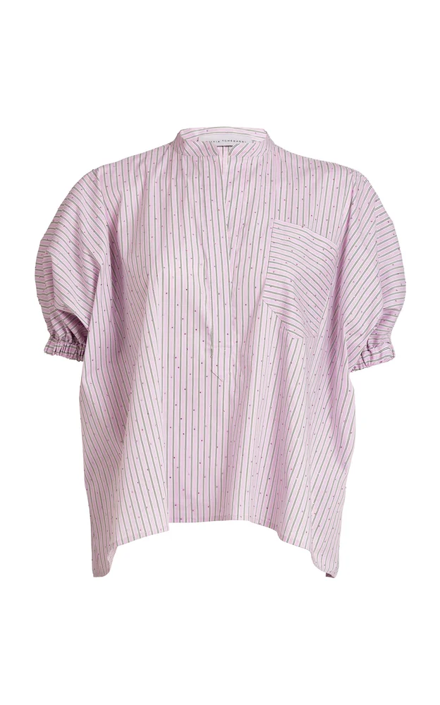 Susane Cotton-Blend Striped Blouse