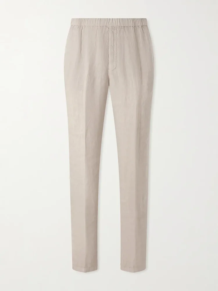 Tapered Linen Trousers
