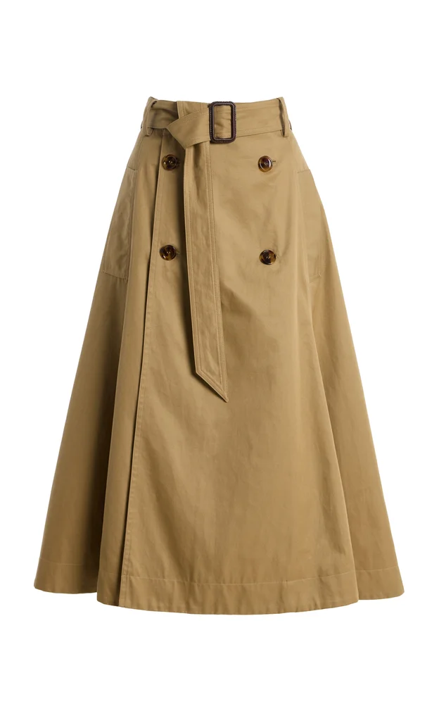 Stella Tailored Cotton Maxi Skirt