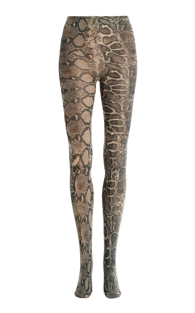 Sofia Snake-Print Tights