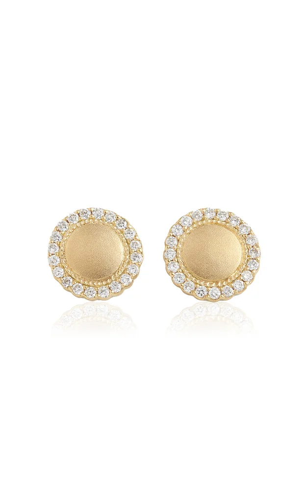 18k Yellow Gold Diamond Earrings