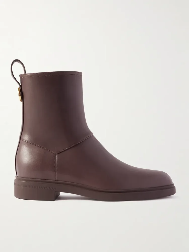 Kilda paneled leather ankle boots