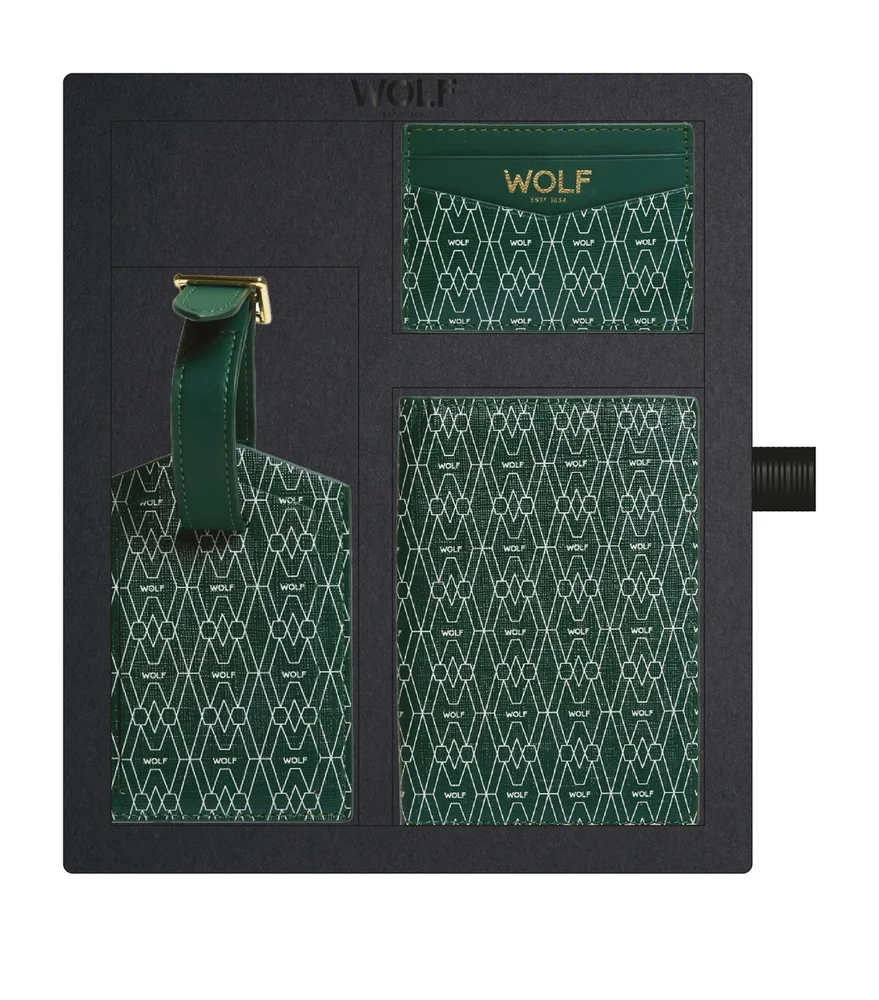 Signature Passport Holder, Card Holder and Luggage Tag Gift Set
