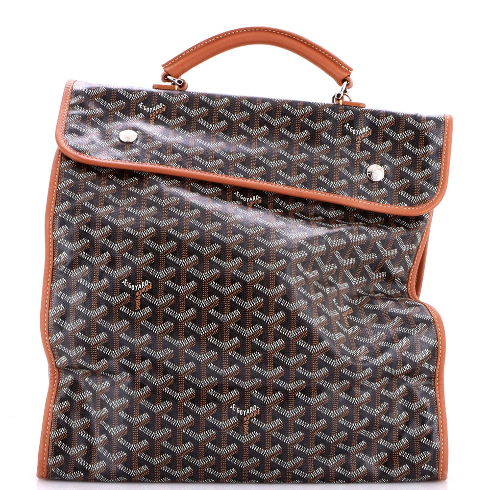 Pre-Owned Saint Leger Briefcase Backpack Black Tan