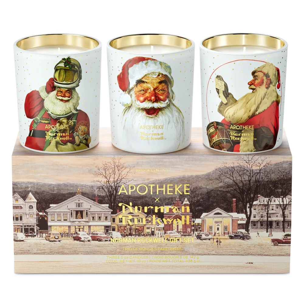 Norman Rockwell Petite Scented Candle Trio