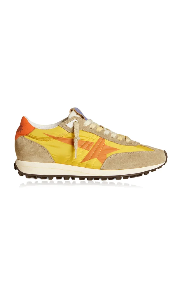 Marathon Leather-Trimmed Sneakers