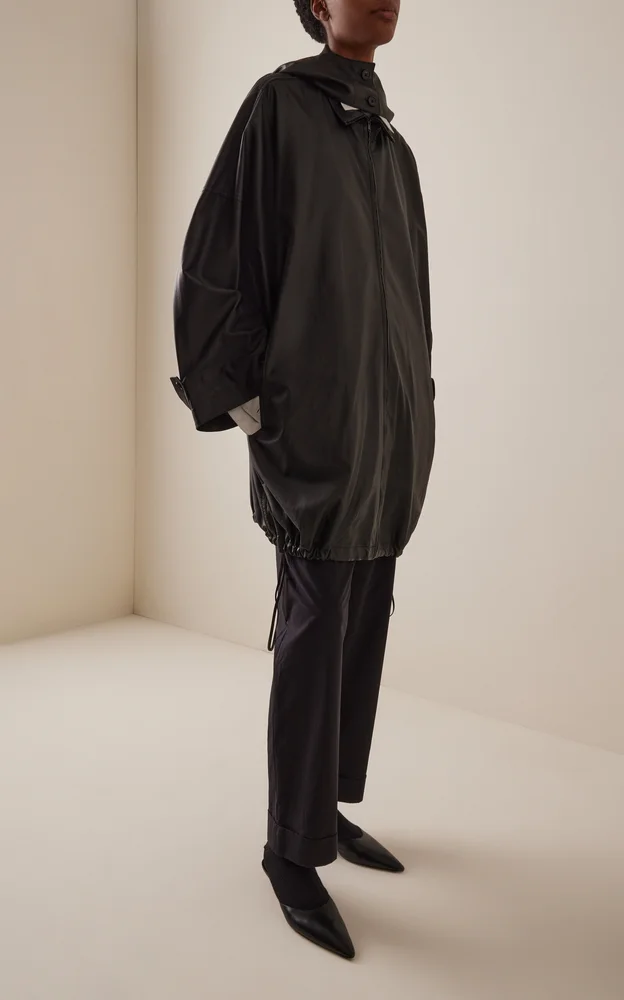 Cassandre Plonge Leather Coat