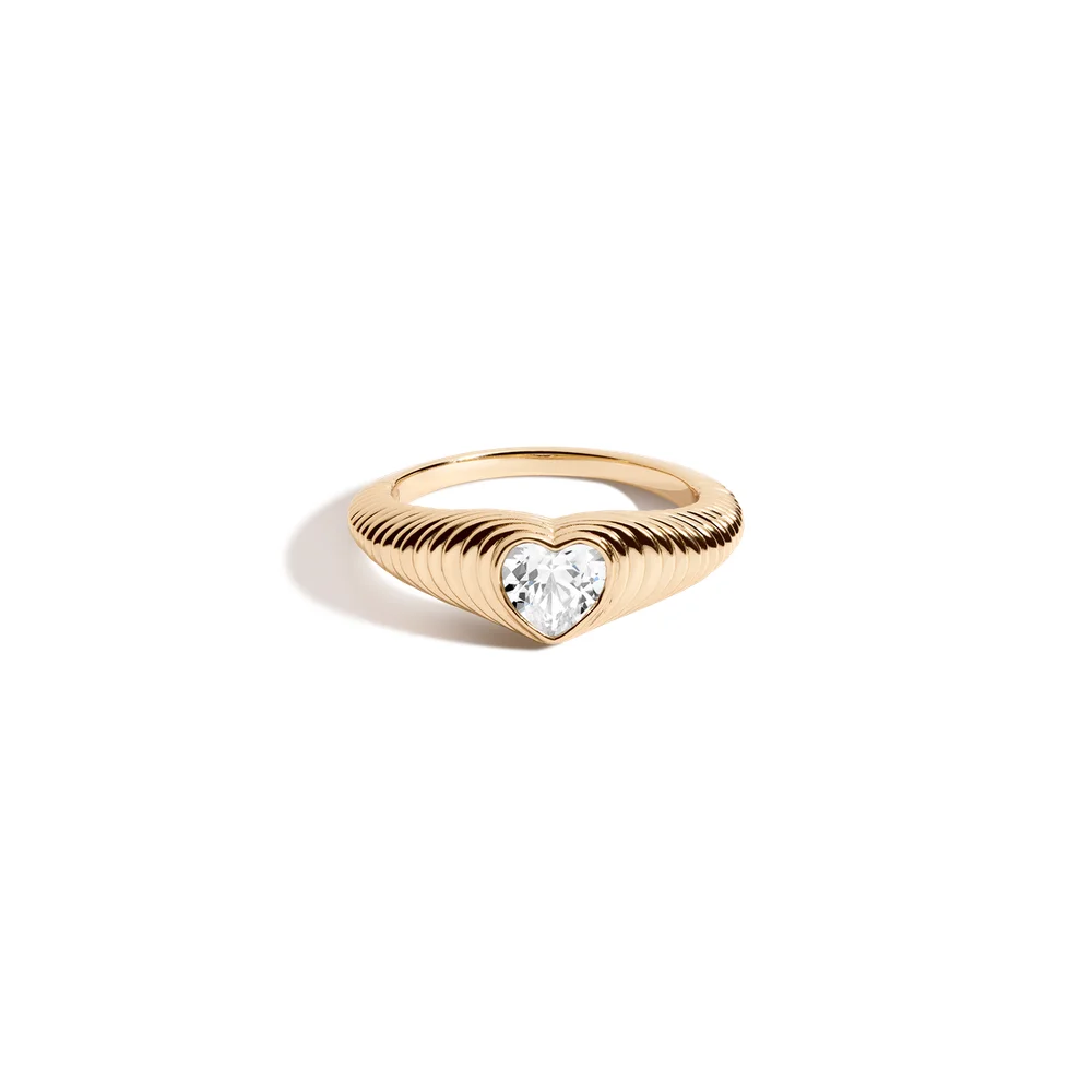 Radiant Heart Art Deco Ring