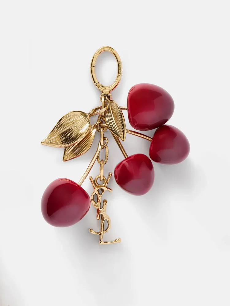 Gold-tone and resin keychain