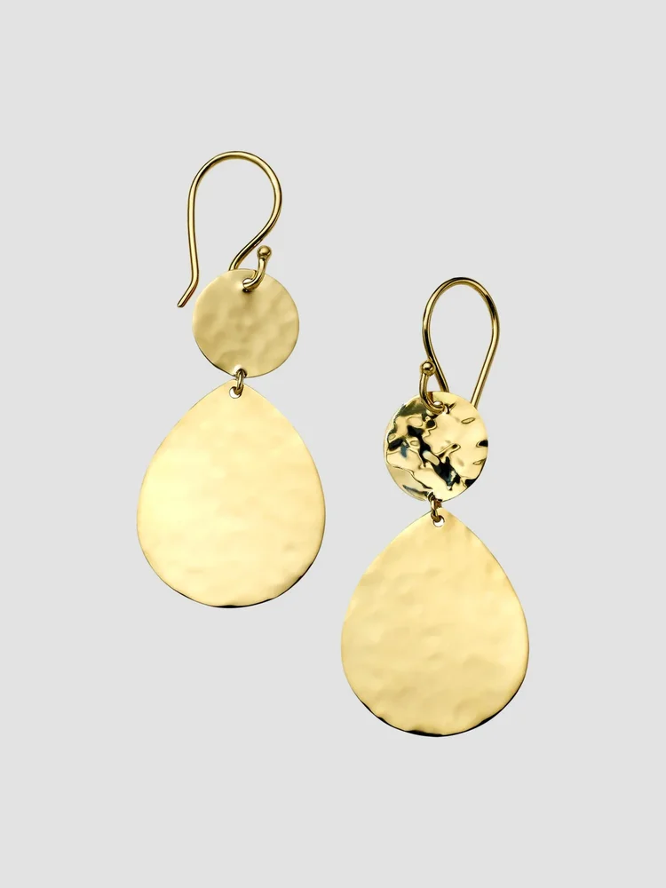 Classico Snowman 18K Yellow Gold Double-Drop Earrings