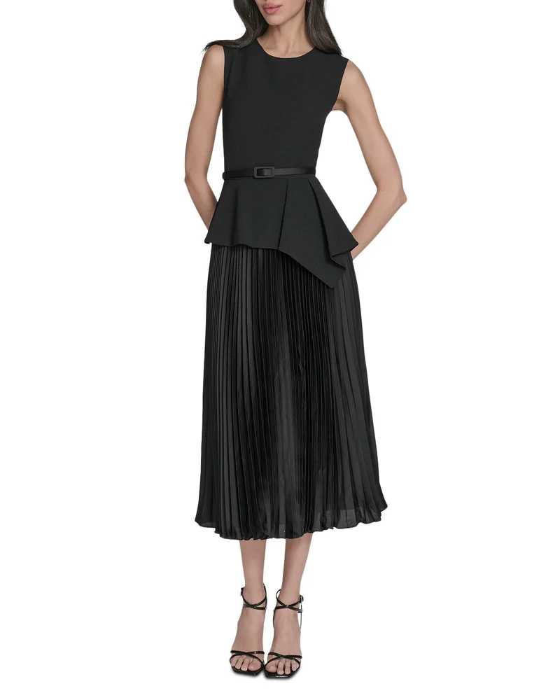 Peplum Waist Midi Dress