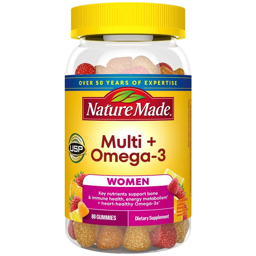 Multi for Her + Omega-3 Gummies - Lemon, Orange & Strawberry