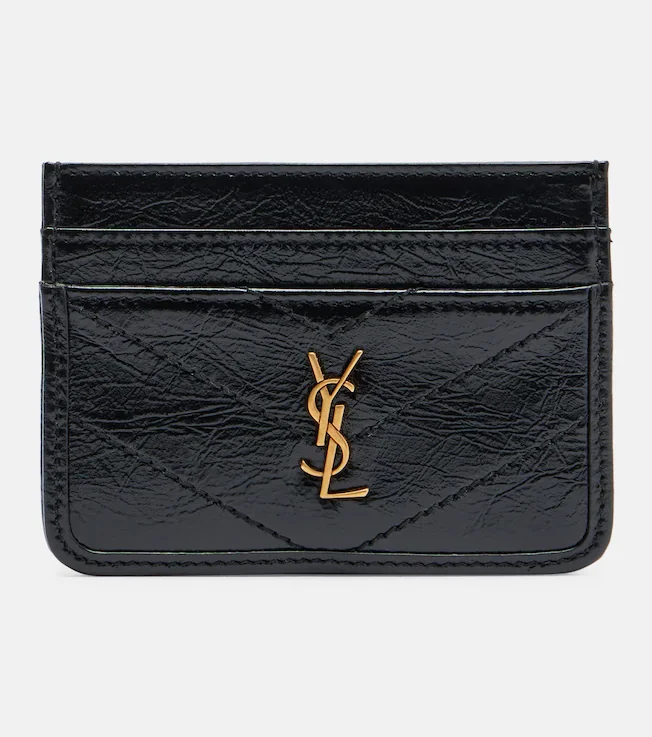 Niki patent leather card holder (black)