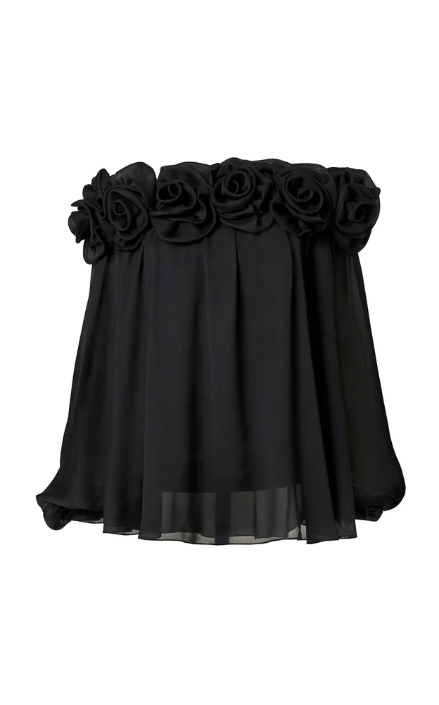 Off-The-Shoulder Silk-Chiffon Top