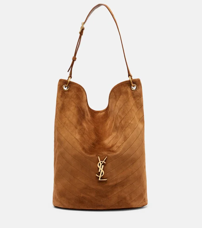Niki Cassandre suede bucket bag