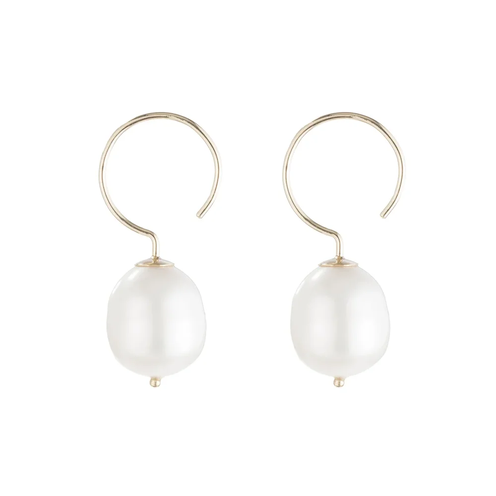 Baroque Pearl Swing Hoops