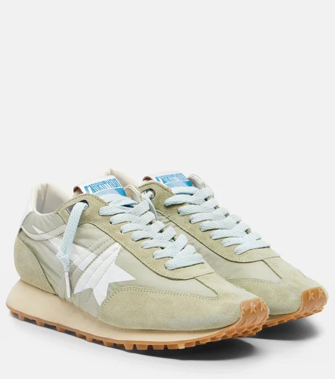 Running Marathon suede-trimmed sneakers