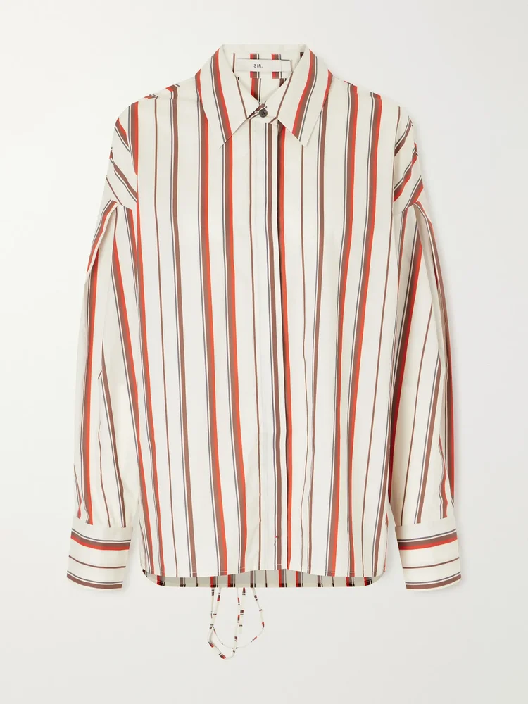Alva striped cotton-poplin shirt