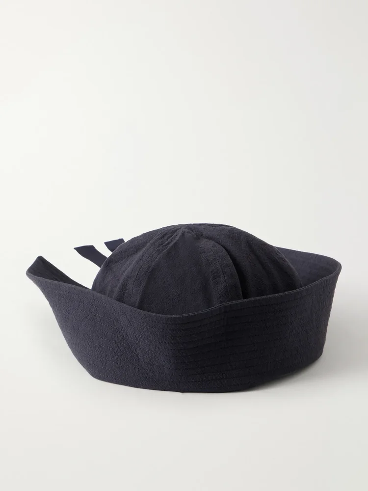 Sailor grosgrain-trimmed cotton sailor hat