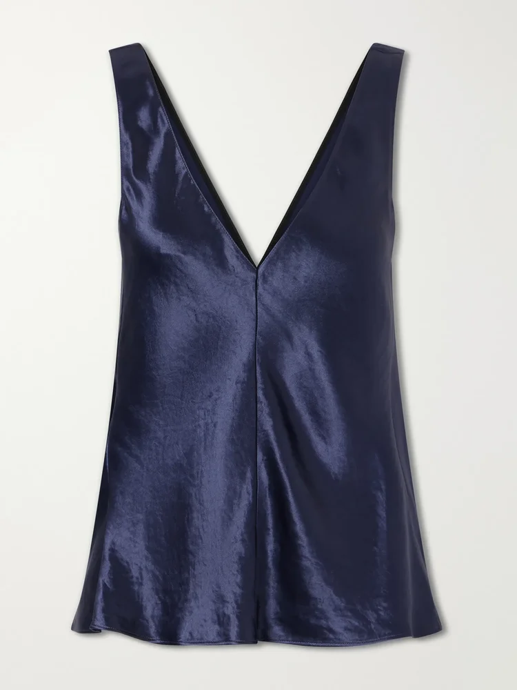 Draped satin cami