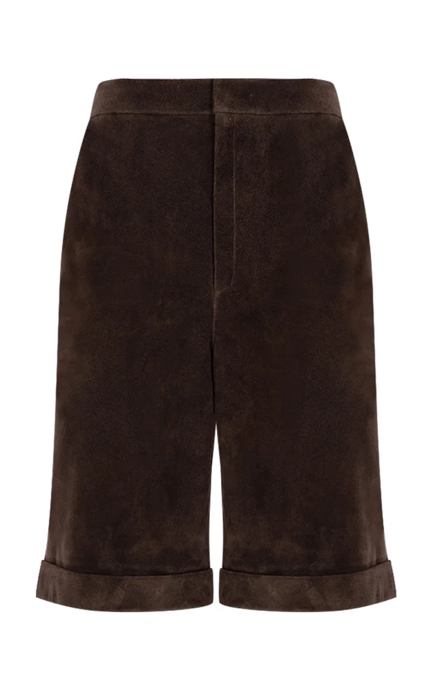 Suede Bermuda Shorts